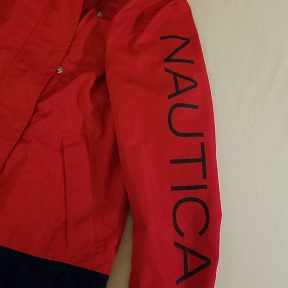 Nautica Jackets & Coats Red And Navy Nautica Rain Jacket Poshmark